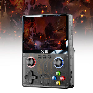X6 Portable Video Game Console 2000mAh 3.5 Inch IPS Screen 8000 Games Built in 11 Emulators Support Double Player Children Gifts