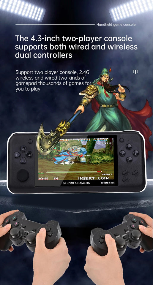 XY-10  4.3 inch Game Console Portable Camera MP5 LCD Rechargeable Handheld Doubles game machine 8G 10000+games  Children's Gifts