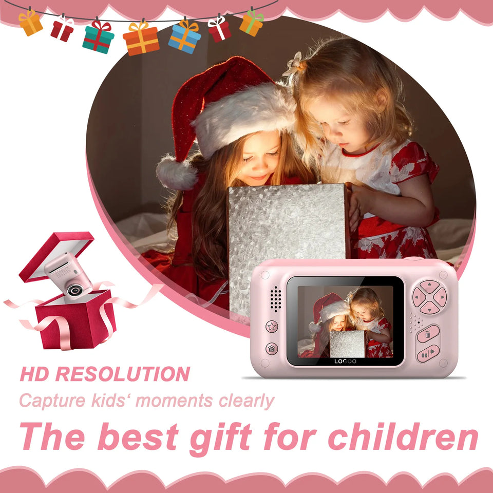 New Kids Camera 1080P Handheld 2.4 Inch HD Screen Childrens Digital Camera Video Recorder Toys for Kids Baby Girl Birthday Gift