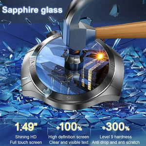 2024 New Non-invasive Blood glucose Smart Watch Blood pressure Blood lipids Uric acid AMOLED HD Screen Laser therapy Smartwatch