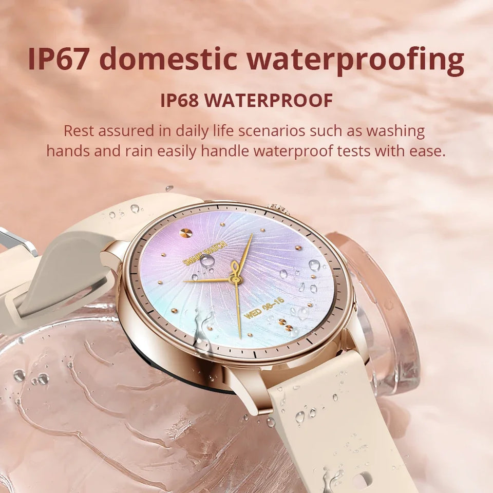 V65 Smartwatch Women 1.32 inch AMOLED Bluetooth Call Smart Watch Custom Dial Watches Heart Rate Tracker For Android iOS Watches