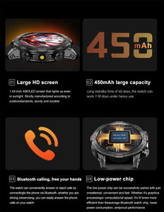 2024New For Huawei Xiaomi GPS Motion Trajectory Smart Watch Men Ultra HD AMOLED Screen Large Battery Bluetooth Call SmartWatches