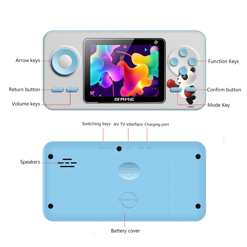 S5 Retro Classic Handheld Game Console Arcade Game Console 520 in 1 Games Player Rechargeable for TV Projector Game Consol