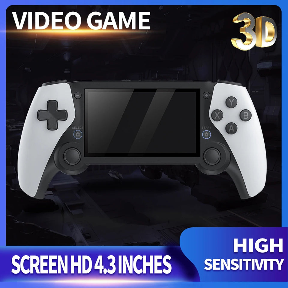 M25 Handheld Game Console Dual Wireless Controller 4.3 Inch 80*272 LCD Screen Handheld Game Player 3D Joystick Gift for PS1 Game