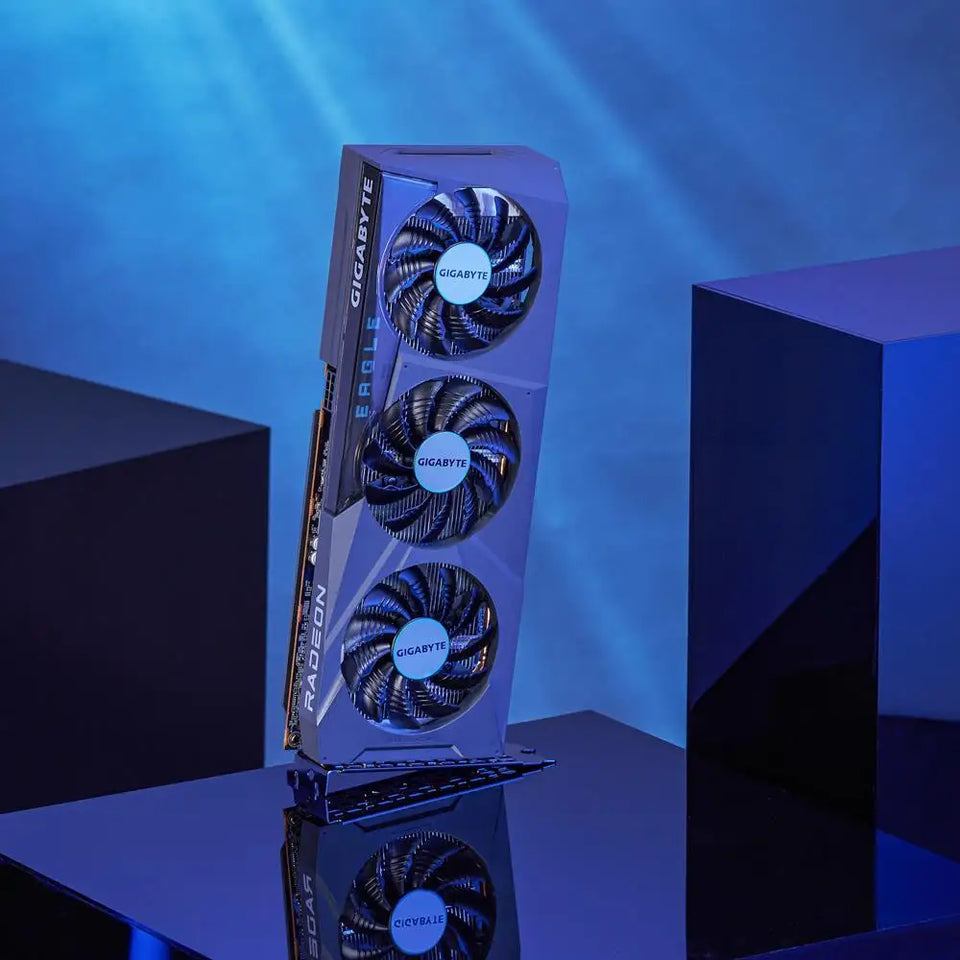 New GIGABYTE-AMD RX6600 EAGLE 8G Three fan graphics card, Placa de vídeo,GDDR6, 128 bits, PCIe 4.0,