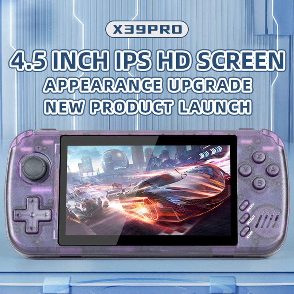 X39 Pro Handheld Game Console With 4000+ Games 4.5 Inch IPS Screen 3000mAh Rechargeable Battery Game Console Ideal Gift For Kids