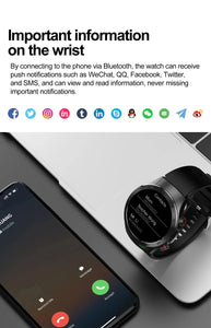 2024 New Non-invasive Blood glucose Smart Watch Blood pressure Blood lipids Uric acid AMOLED HD Screen Laser therapy Smartwatch