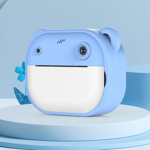 Children Mini Digital Camera Instant Print with 2 Rolls Thermal Print Paper Selfie Video Camera Photo Printing Camera Gifts