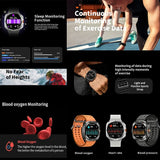2024 New Watch Ultra GPS Track Smart Watch Men AMOLED Body Temperature Clock Sport Bluetooth Call Smart Watch For Samsung Galaxy