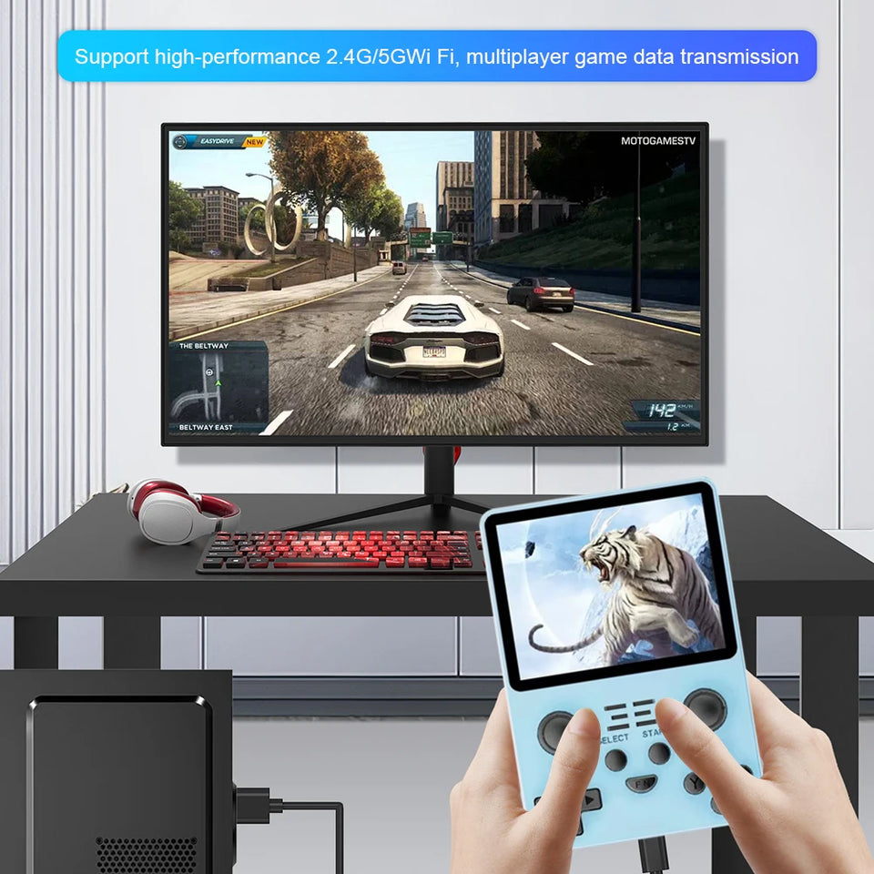 RGB20S Retro Handheld Game Console Open Source System 3.5inch IPS Screen Video Game Console With 16GB Card Add 32/64/128GB