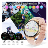 For Huawei IOS Xiaomi Gold Fashion Smart Watch Women GPS Sport Trajectory Heart Rate NFC Bluetooth Call Waterproof Smartwatches