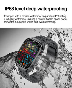 2024 New Medical Grade Health Smart Watch for Women Men Blood Sugar Fat Uric Acid Monitoring HD AMOLED Bluetooth Call smartwatch