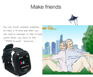 Smart Watch with Touch Screen for Children, Smart Bracelet, Dual SIM Card, Tracking Device, Cute Boy and Girl, WiFi