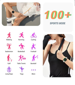For Huawei IOS Xiaomi Gold Fashion Smart Watch Women GPS Sport Trajectory Heart Rate NFC Bluetooth Call Waterproof Smartwatches