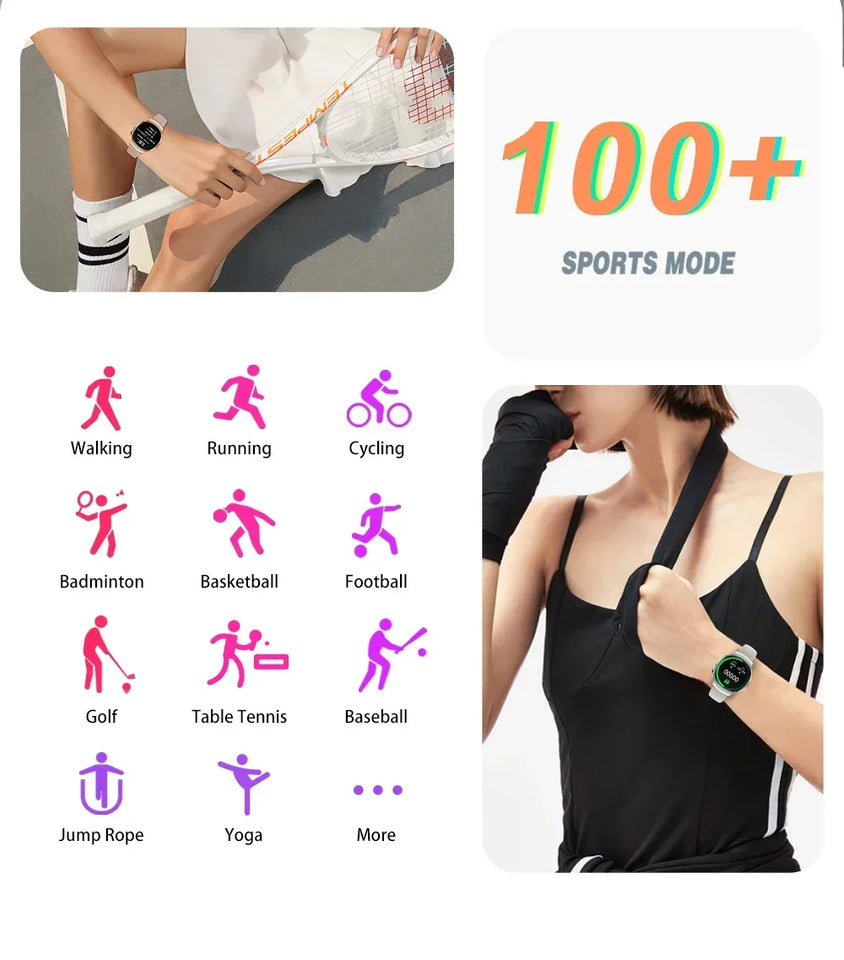 For Huawei IOS Xiaomi Gold Fashion Smart Watch Women GPS Sport Trajectory Heart Rate NFC Bluetooth Call Waterproof Smartwatches