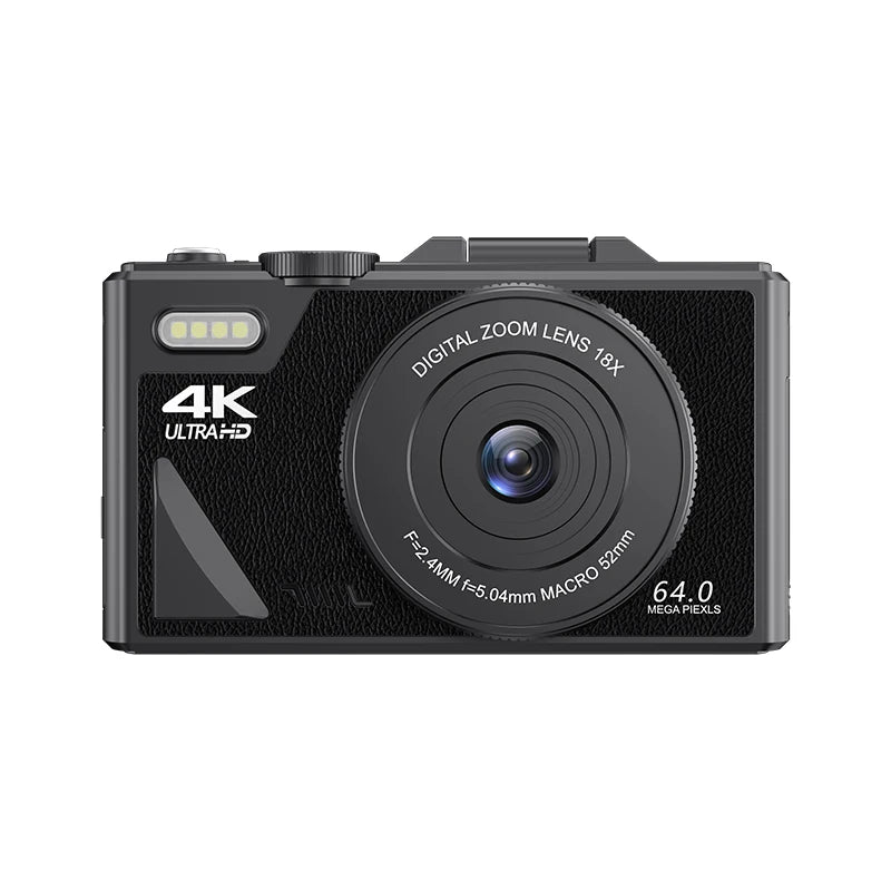 64MP Digital Photo Camera for Photography 4K Video Vlog Camcorder YouTube Webcam Cameras 18X Digital Zoom Camera 3" Flip Screen