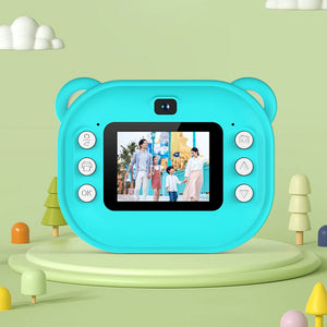 Children Mini Digital Camera Instant Print with 2 Rolls Thermal Print Paper Selfie Video Camera Photo Printing Camera Gifts