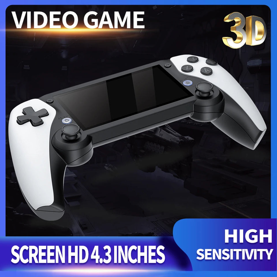 M25 Handheld Game Console Dual Wireless Controller 4.3 Inch 80*272 LCD Screen Handheld Game Player 3D Joystick Gift for PS1 Game