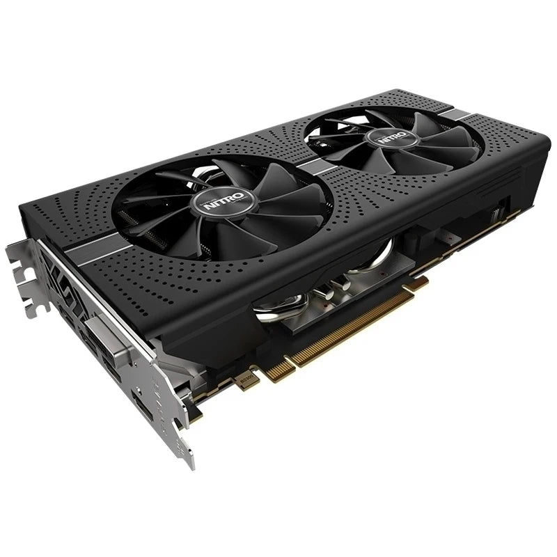 Used SAPPHIRE RX580 8G Nitro 14nm Video Card 2304SP 256Bit GDDR5 Graphics Cards RX 500 RX 580 8GB Nitro+ DP HDMI DVI 2304 SP