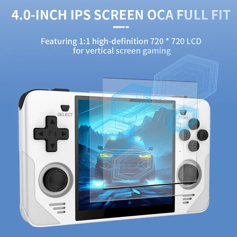 POWKIDDY RGB30 720*720 4 Inch Ips Screen Built-in WIFI RK3566 Opendinglinux Retro Handheld Game Console Children's Gifts