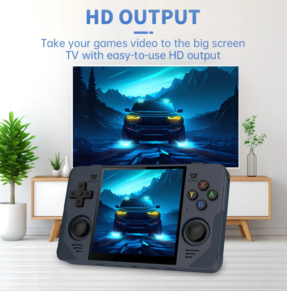 POWKIDDY RGB30 720*720 4 Inch Ips Screen Built-in WIFI RK3566 Opendinglinux Retro Handheld Game Console Children's Gifts