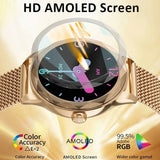 Zordai OD8 Ultra Thin Smart Watch For Women AMOLED Full Screen IP68 Waterproof Lady Watch Sports Fitness Tracker Smartwatch 2024