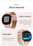 For Huawei IOS Xiaomi Gold Fashion Smart Watch Women GPS Sport Trajectory Heart Rate NFC Bluetooth Call Waterproof Smartwatches