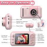 New Kids Camera 1080P Handheld 2.4 Inch HD Screen Childrens Digital Camera Video Recorder Toys for Kids Baby Girl Birthday Gift