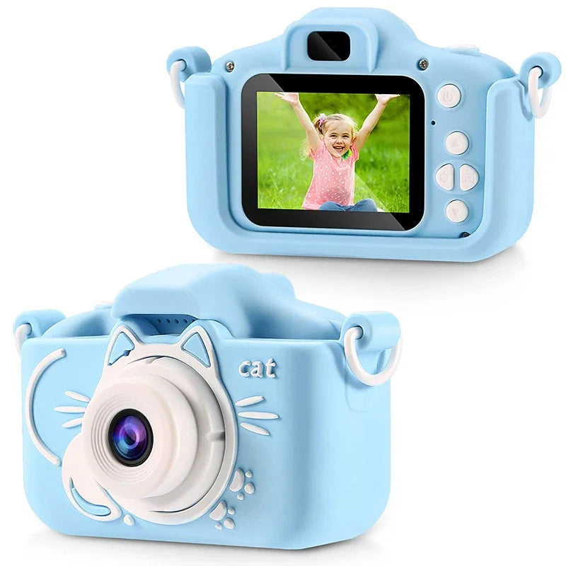 Kids Camera Toys 2 inch Screen HD Cartoon Kids Digital Camera Mini SLR Camera Cute Toy For Children Birthday Christmas Gifts