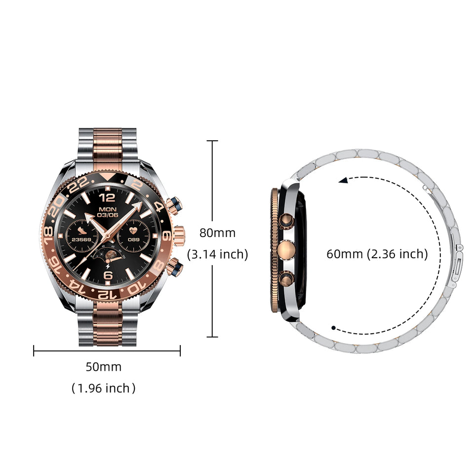 Aiweile AW35 High-end Luxury Man Watch Smart Watch Waterproof Bluetooth Call Digital Sport Business Original pk gts 3 vibe 7 pro