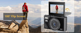 64MP Digital Photo Camera for Photography 4K Video Vlog Camcorder YouTube Webcam Cameras 18X Digital Zoom Camera 3" Flip Screen