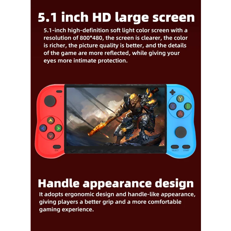 WALKGAMER new 5.1-inch double play video handheld game console 12000 game portable emulator arcade retro gaming  mp4 game device