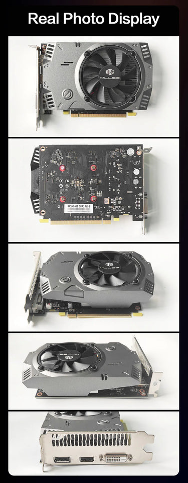 MLLSE AMD Radeon RX 550 4GB Placa De Video Graphics Card GDDR5 128bit PCI-E X16 HDMI DP DVI rx 550 4gb Desktop Gaming Video Card