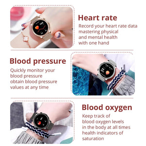 V65 Smartwatch Women 1.32 inch AMOLED Bluetooth Call Smart Watch Custom Dial Watches Heart Rate Tracker For Android iOS Watches