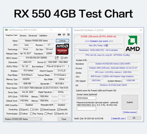 MLLSE AMD Radeon RX 550 4GB Placa De Video Graphics Card GDDR5 128bit PCI-E X16 HDMI DP DVI rx 550 4gb Desktop Gaming Video Card