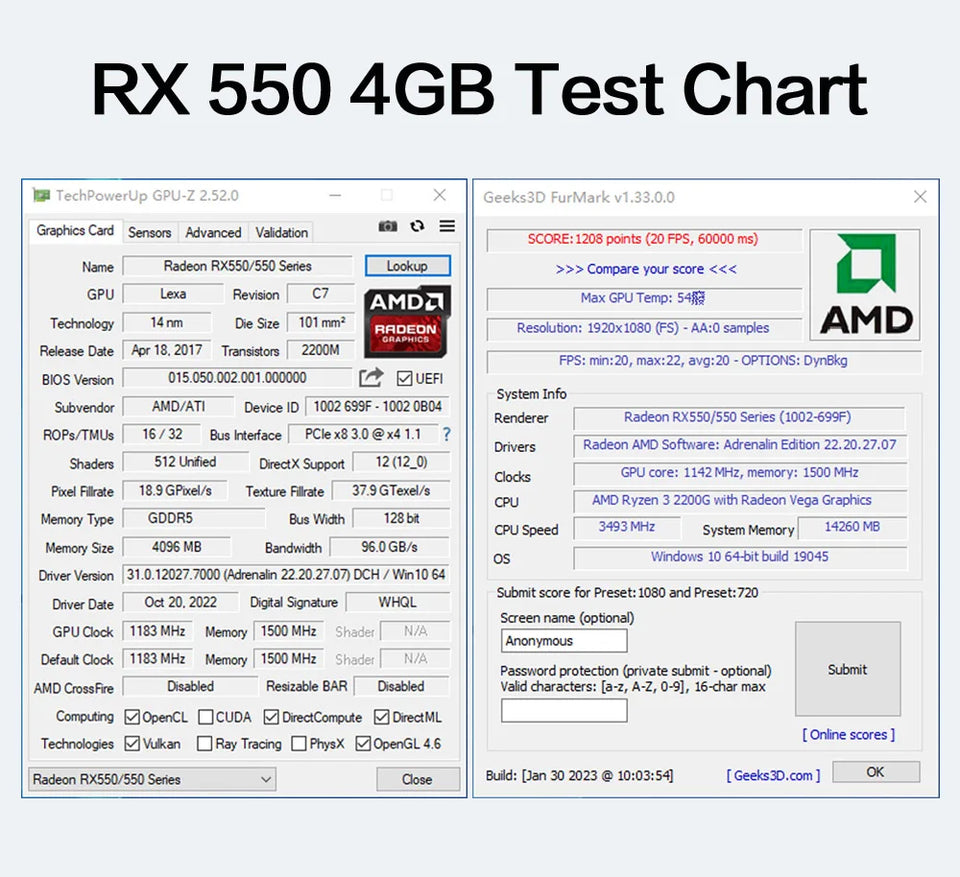MLLSE AMD Radeon RX 550 4GB Placa De Video Graphics Card GDDR5 128bit PCI-E X16 HDMI DP DVI rx 550 4gb Desktop Gaming Video Card