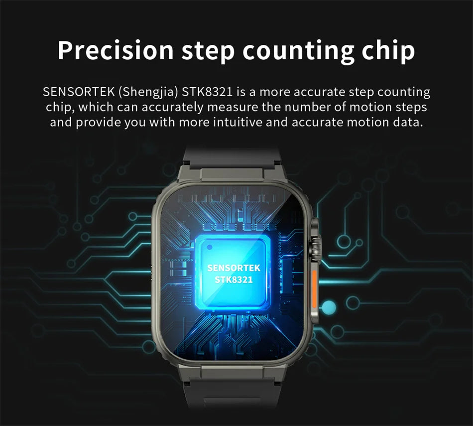 3ATM Waterproof AMOLED Bluetooth Call Smart Watch Men 600Mah Large Battery 100+ Sport GPS Fitness tracker Smartwatch Man 2024NEW