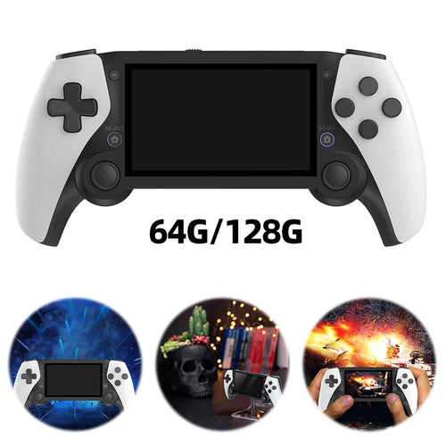 M25 Handheld Game Console Dual Wireless Controller 4.3 Inch 80*272 LCD Screen Handheld Game Player 3D Joystick Gift for PS1 Game