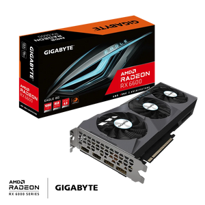 New GIGABYTE-AMD RX6600 EAGLE 8G Three fan graphics card, Placa de vídeo,GDDR6, 128 bits, PCIe 4.0,