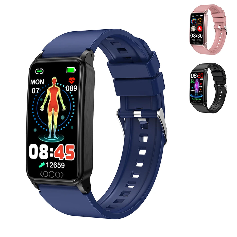 TK71pro Smart Watches For Men Women 1.47" Screen Fitness Tracker Heart Rate Blood Glucose Monitor IP68 Waterproof Smartwatch