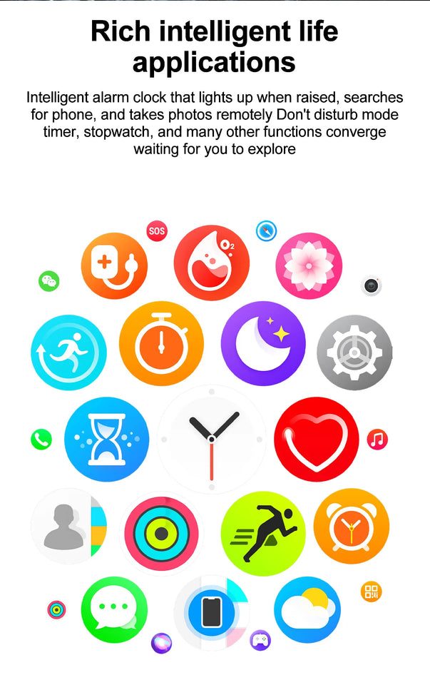 2023 New Full Touch Smart Watch Men For Android Xiaomi Blood Pressure Oxygen Fitness Watch 5 Atm Waterproof Military SmartWatch