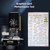 GT730 4GB DDR3 Graphics Card with HDM VGA DVI Port PCI-E2.0 16X Computer Graphics Video Card GT610 1/2GB for Office/Home