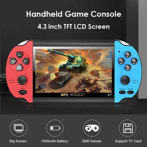 X7 Handheld Game Player 8GB Pocket Video Game Console AV TV Out MP3 MP4 Player Lightweight Game Playing Element