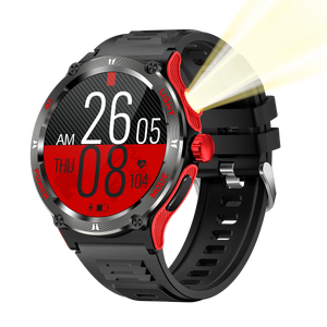 2024 new Smart Watch Men KT76 Sport Smart watches For Men Woman LED Flashlight Compass Bluetooth Call Heart Rate 3ATM Waterproof