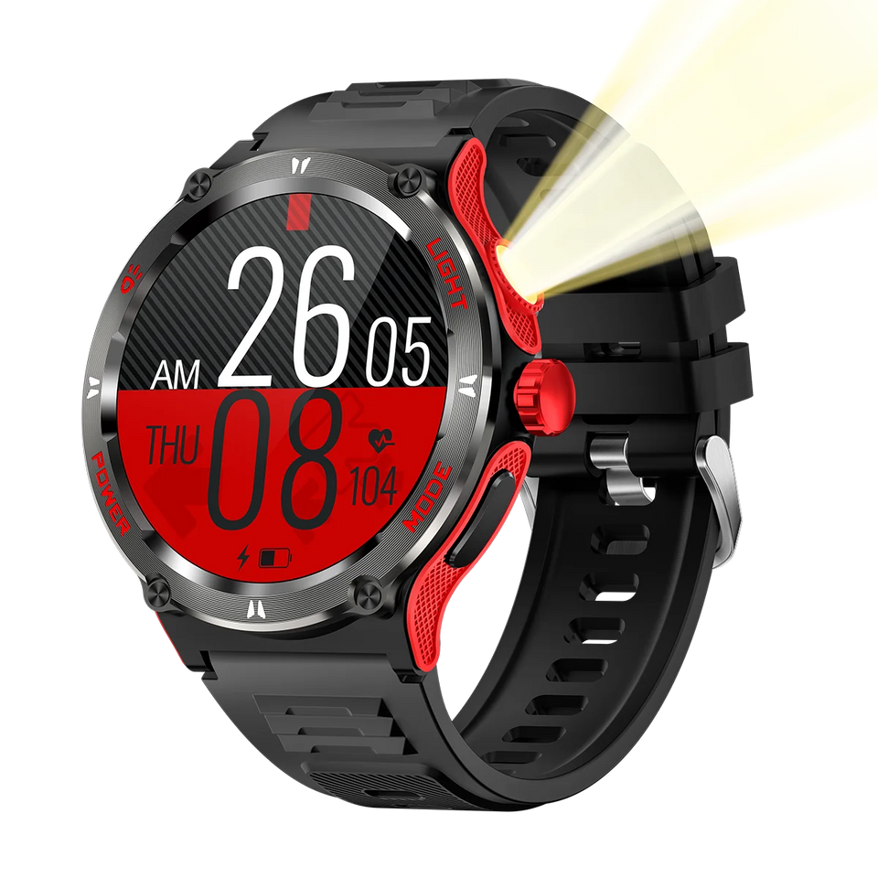 2024 new Smart Watch Men KT76 Sport Smart watches For Men Woman LED Flashlight Compass Bluetooth Call Heart Rate 3ATM Waterproof