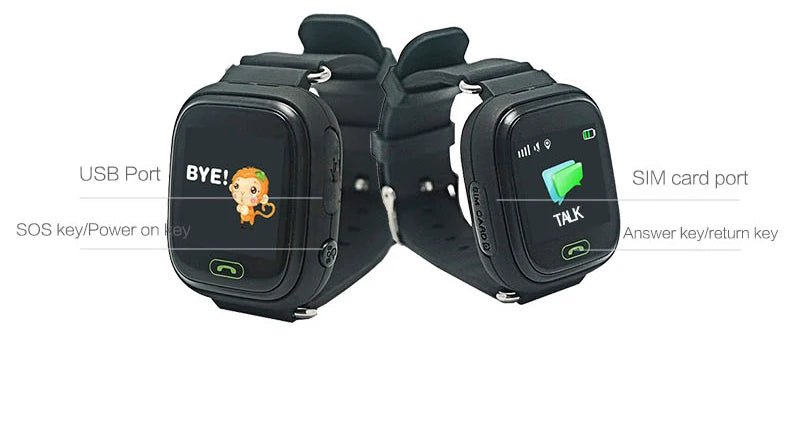 Smart Watch with Touch Screen for Children, Smart Bracelet, Dual SIM Card, Tracking Device, Cute Boy and Girl, WiFi