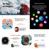 Zordai For Samsung Galaxy Watch Ultra GPS Track Smart Watch Men Amoled Always Display Body Temperature Clock BT Talk Smart Watch