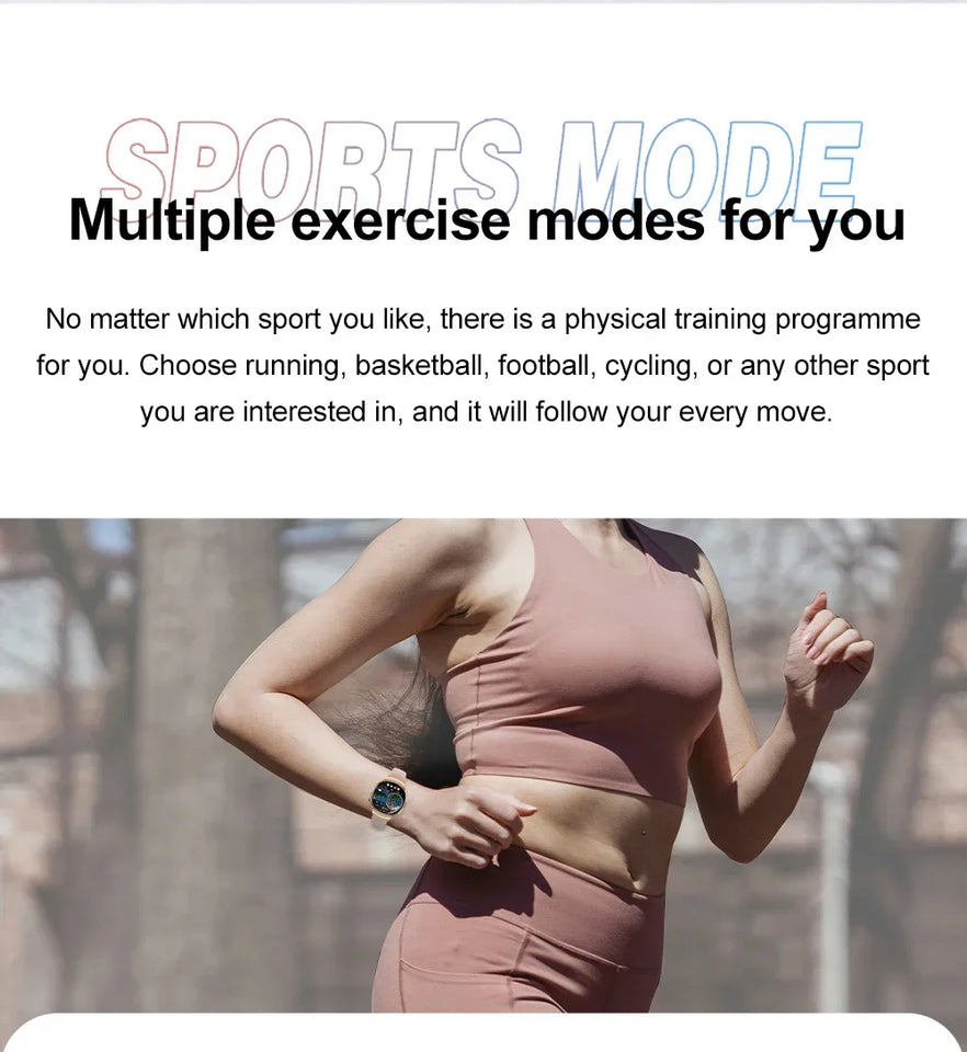 For Huawei IOS Xiaomi Gold Fashion Smart Watch Women GPS Sport Trajectory Heart Rate NFC Bluetooth Call Waterproof Smartwatches