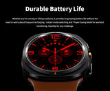 Zordai For Samsung Galaxy Watch Ultra GPS Track Smart Watch Men Amoled Always Display Body Temperature Clock BT Talk Smart Watch