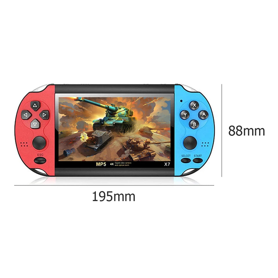 X7 Handheld Game Player 8GB Pocket Video Game Console AV TV Out MP3 MP4 Player Lightweight Game Playing Element